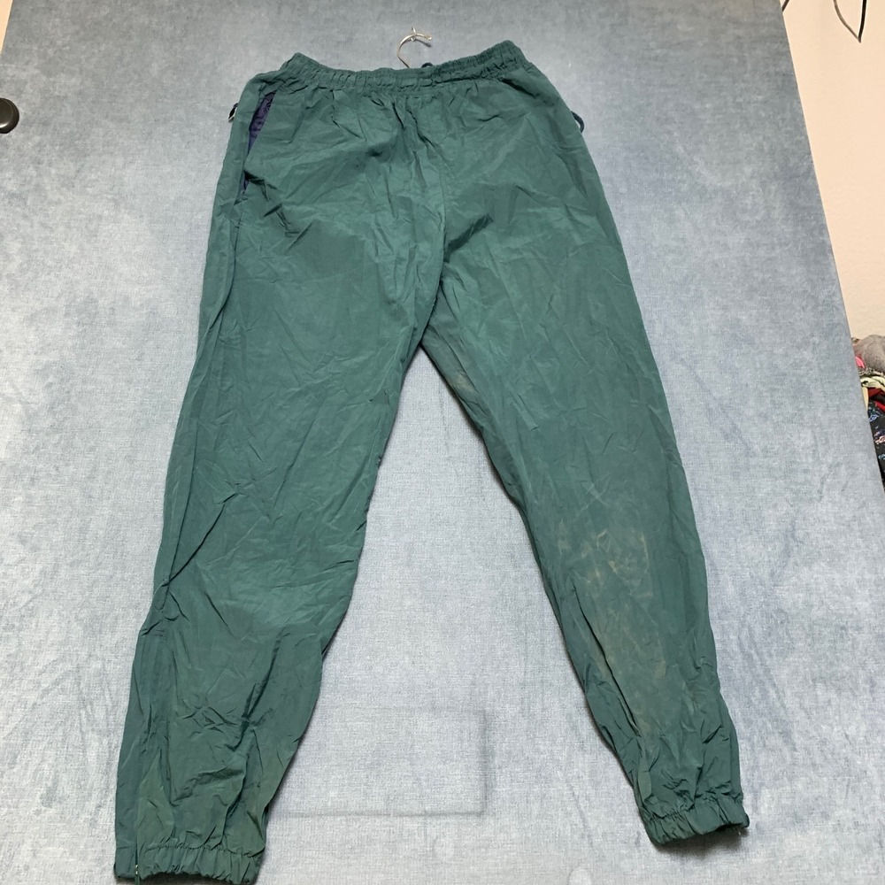 Catalina Windbreaker Pants Mens Large Green Nylon Tapered Leg Drawstring Outdoor